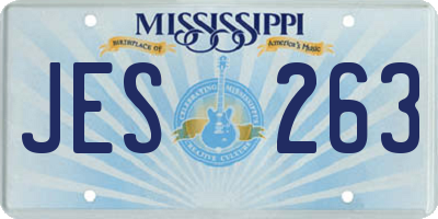 MS license plate JES263