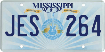 MS license plate JES264
