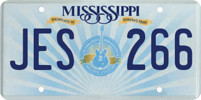 MS license plate JES266