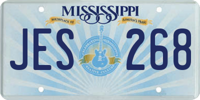 MS license plate JES268