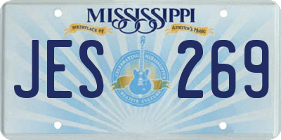 MS license plate JES269