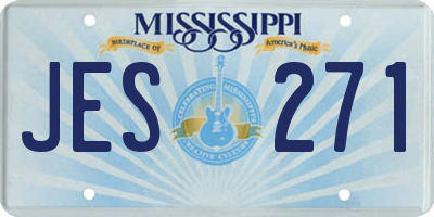 MS license plate JES271