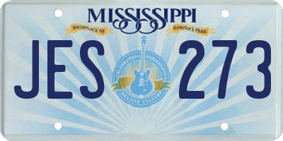 MS license plate JES273