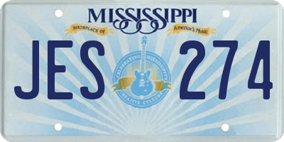 MS license plate JES274