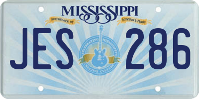 MS license plate JES286
