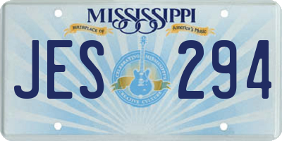 MS license plate JES294