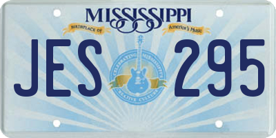 MS license plate JES295