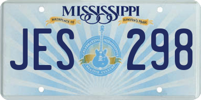 MS license plate JES298
