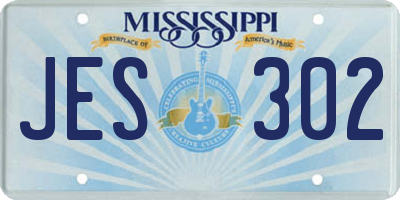 MS license plate JES302