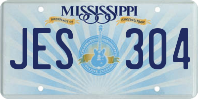 MS license plate JES304