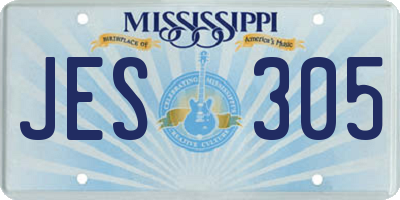 MS license plate JES305