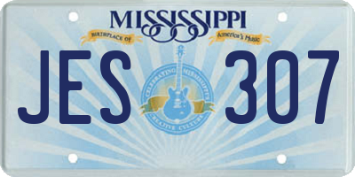 MS license plate JES307