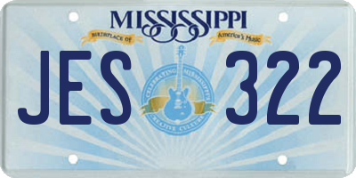 MS license plate JES322