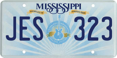 MS license plate JES323