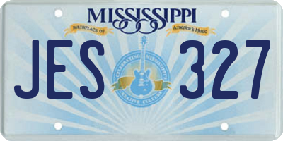 MS license plate JES327