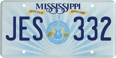 MS license plate JES332