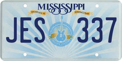MS license plate JES337