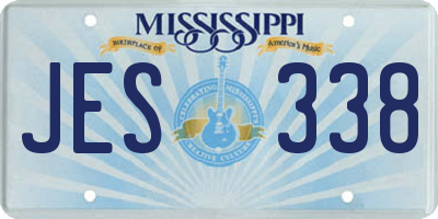 MS license plate JES338