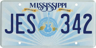 MS license plate JES342