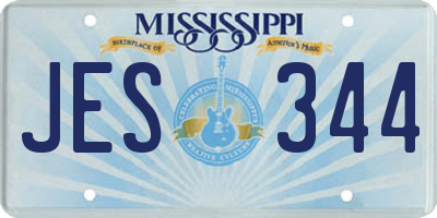 MS license plate JES344