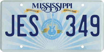 MS license plate JES349