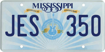 MS license plate JES350