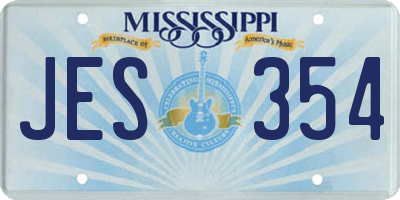 MS license plate JES354