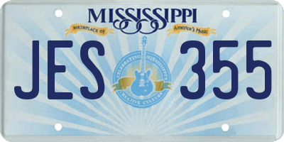 MS license plate JES355