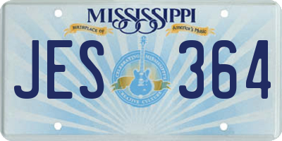 MS license plate JES364