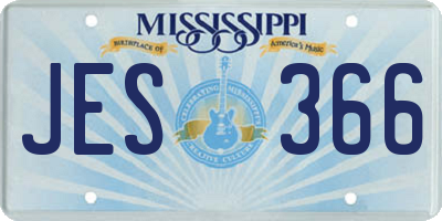 MS license plate JES366