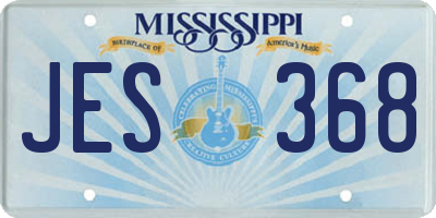 MS license plate JES368