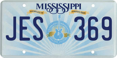 MS license plate JES369