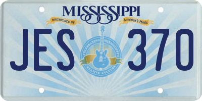 MS license plate JES370