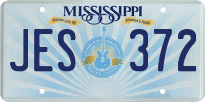 MS license plate JES372