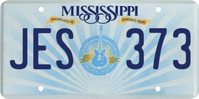 MS license plate JES373