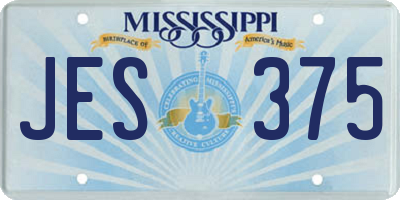 MS license plate JES375