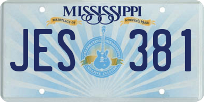 MS license plate JES381