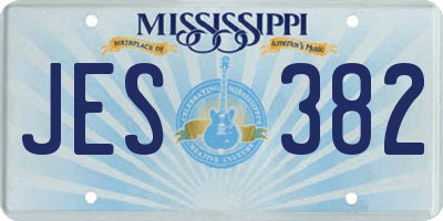 MS license plate JES382
