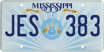 MS license plate JES383