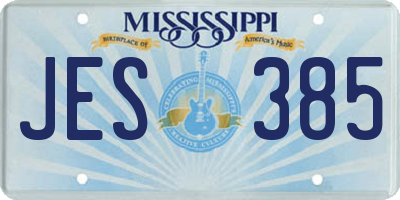 MS license plate JES385