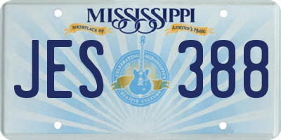 MS license plate JES388