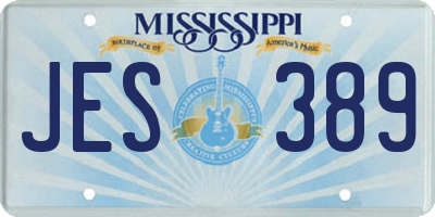 MS license plate JES389