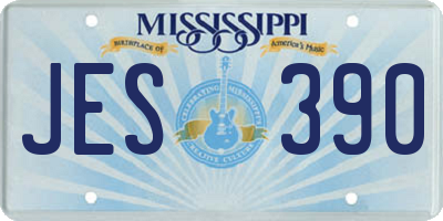 MS license plate JES390