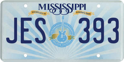 MS license plate JES393