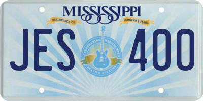 MS license plate JES400