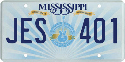 MS license plate JES401