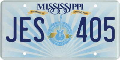 MS license plate JES405