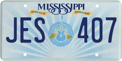 MS license plate JES407