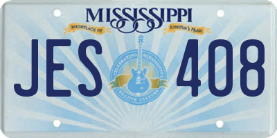 MS license plate JES408