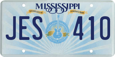MS license plate JES410